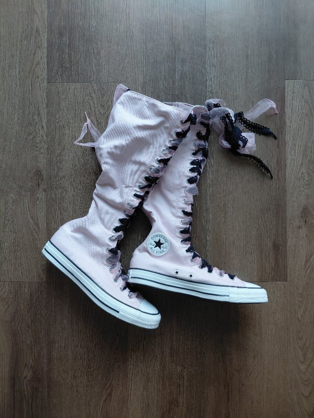 Converse Chuck Taylor All Star Knee High Pink Canvas Sneakers Women's 10